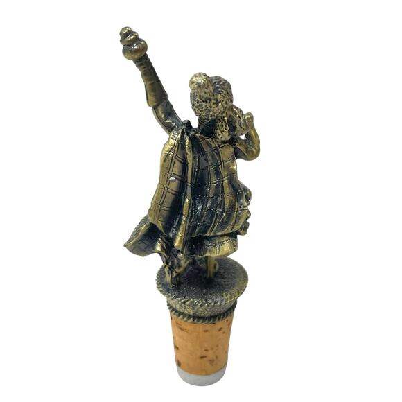 Dewar’s 12 Vintage Pewter Bottle Stopper Scottish Highlander Figurine Barware - Picture 2 of 10